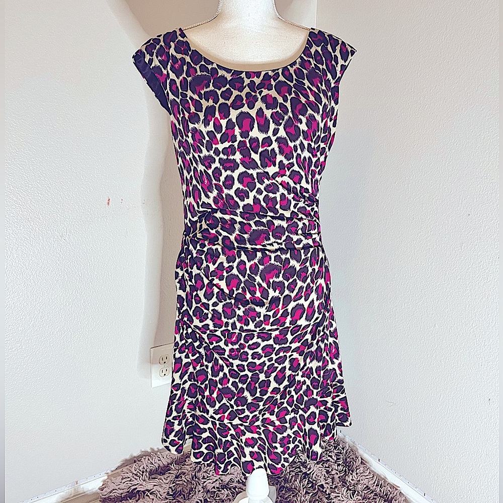Fun Stretch Flattering Animal Print Betsy Johnson Dress!